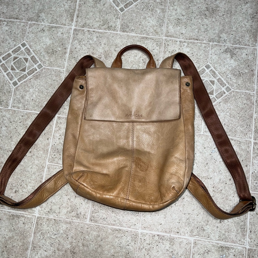 American Leather Tan Backpack
